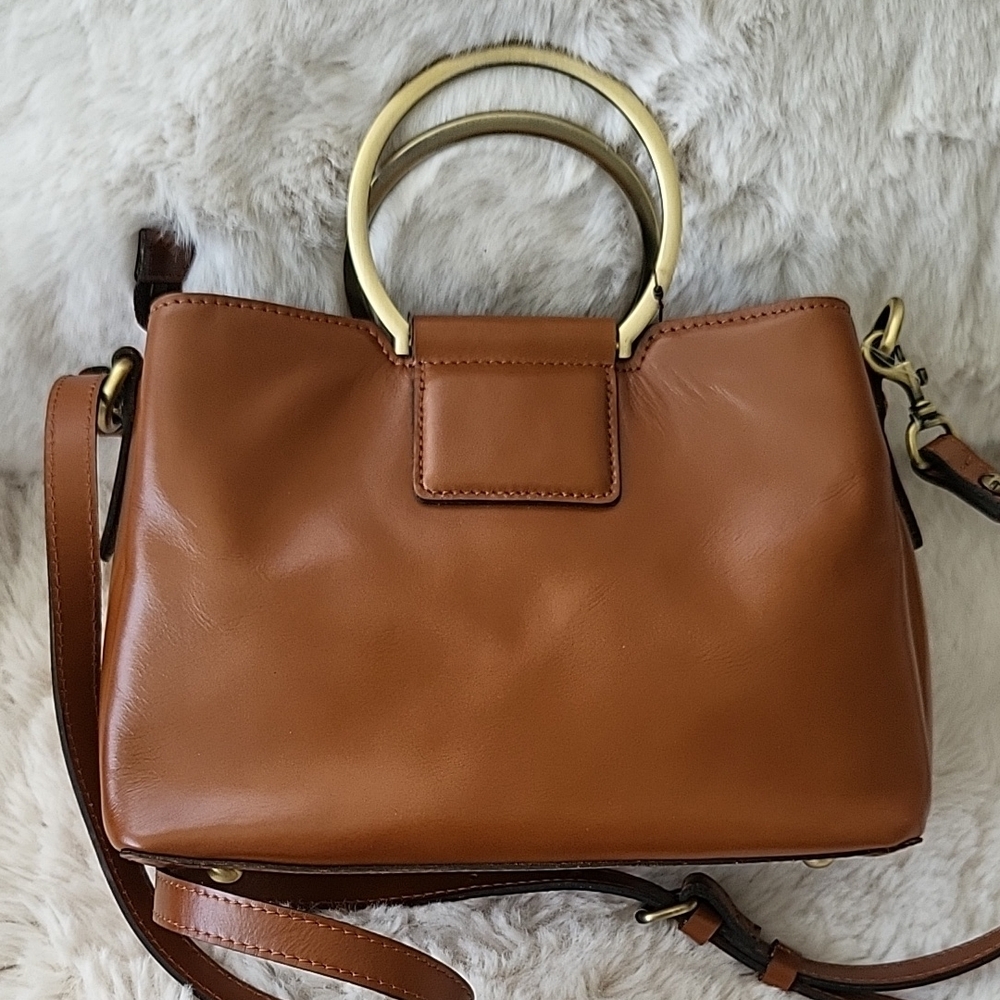 Brand New With Tag. Patricia Nash Elegant Tan Leather Handbag